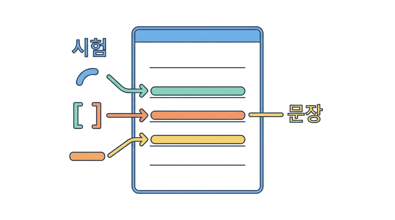 허가사항 — 시험이 그대로 문장이 된다