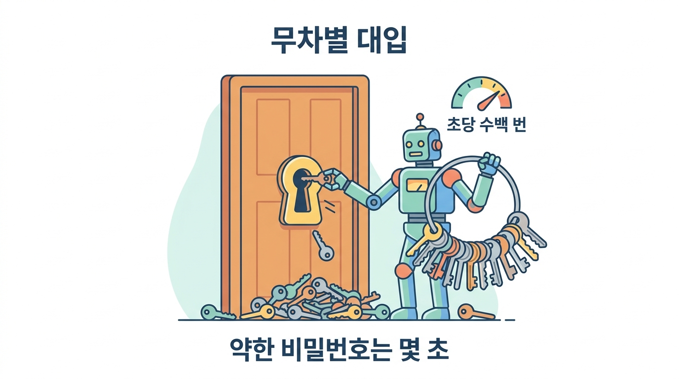 무차별 대입 — 문을 두드려 여는 공격