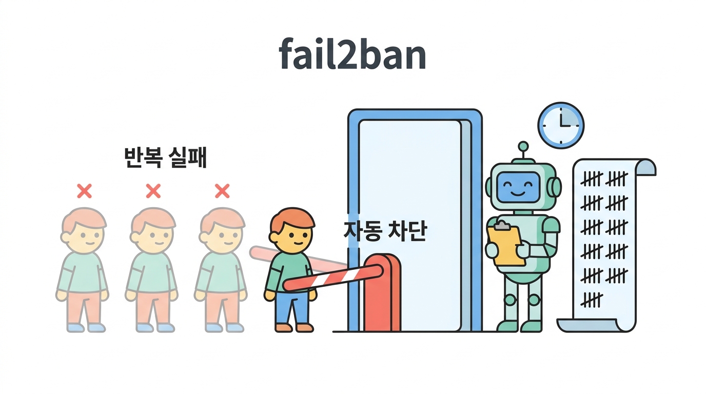 fail2ban — 두드리는 손을 자른다