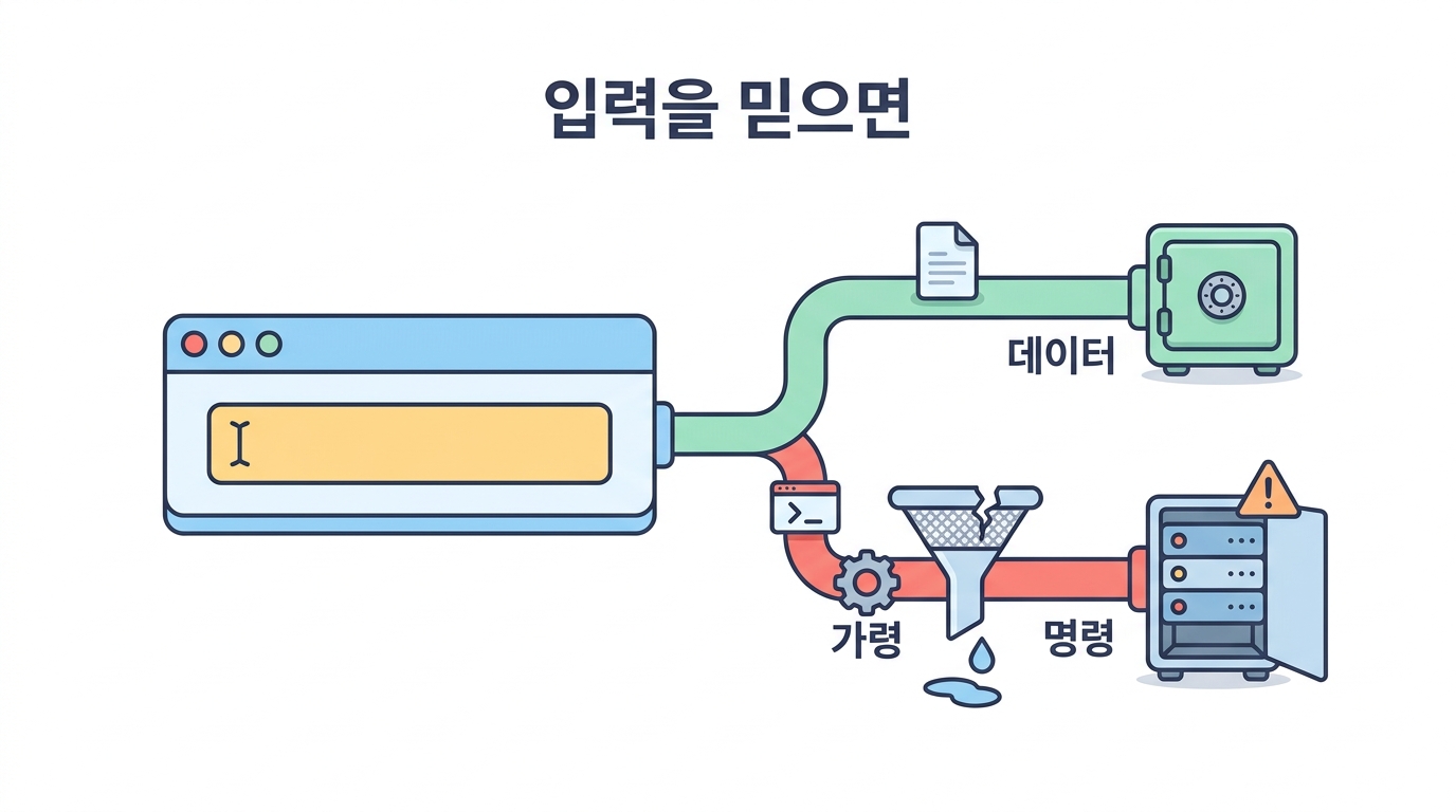 웹 공격의 뿌리 — 입력을 믿는 순간