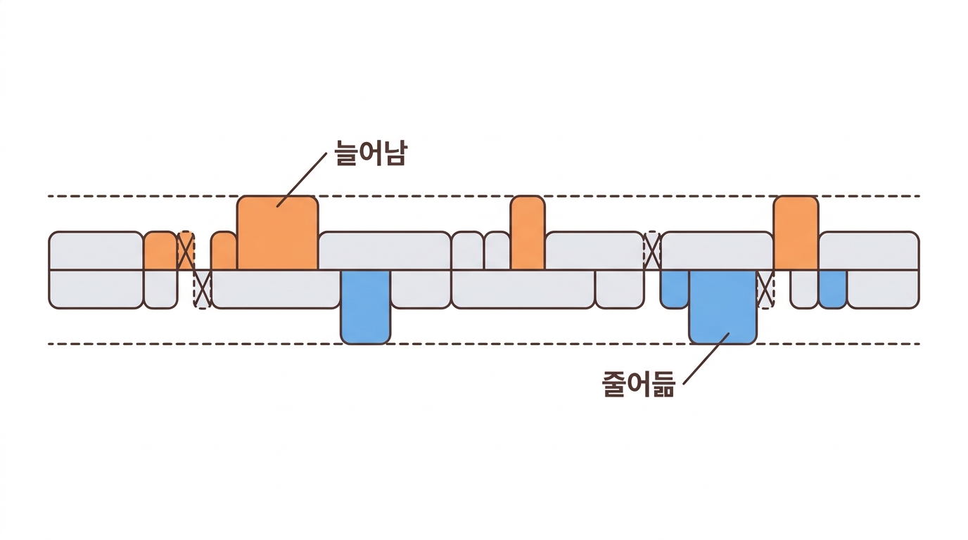 염색체는 덩어리로 움직인다