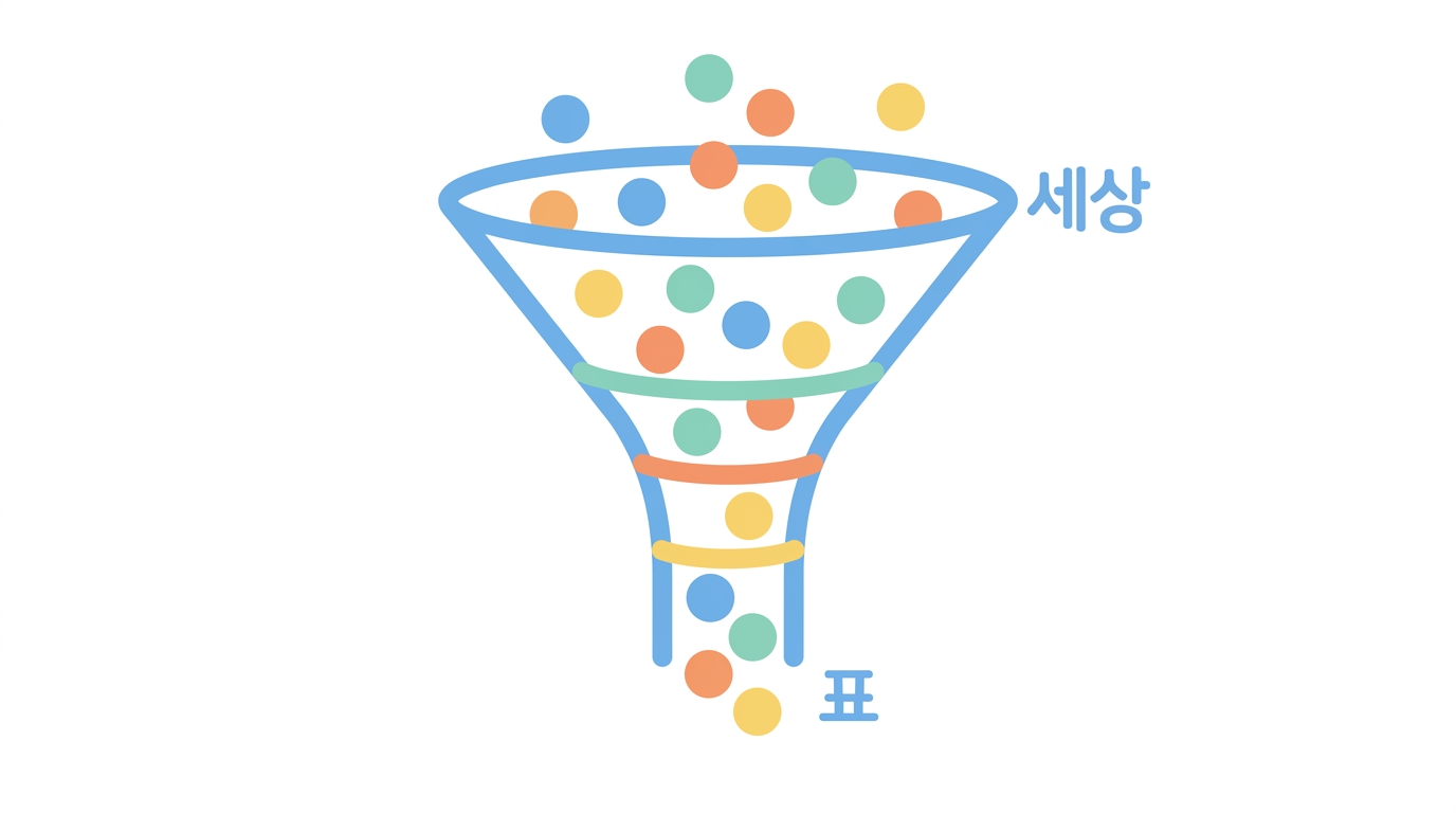 데이터베이스는 세상이 아니다 — 무엇이 들어오고 무엇이 안 들어오나