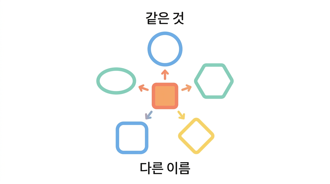 변이 하나를 다섯 군데서 찾으면 답이 다섯 개 온다