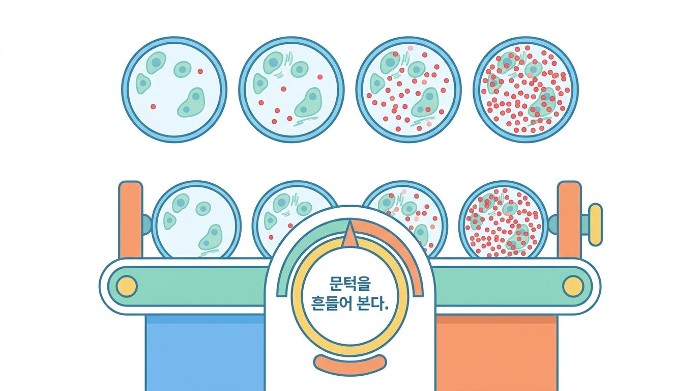 네 조건 비교 — 그리고 결론을 흔들어 본다