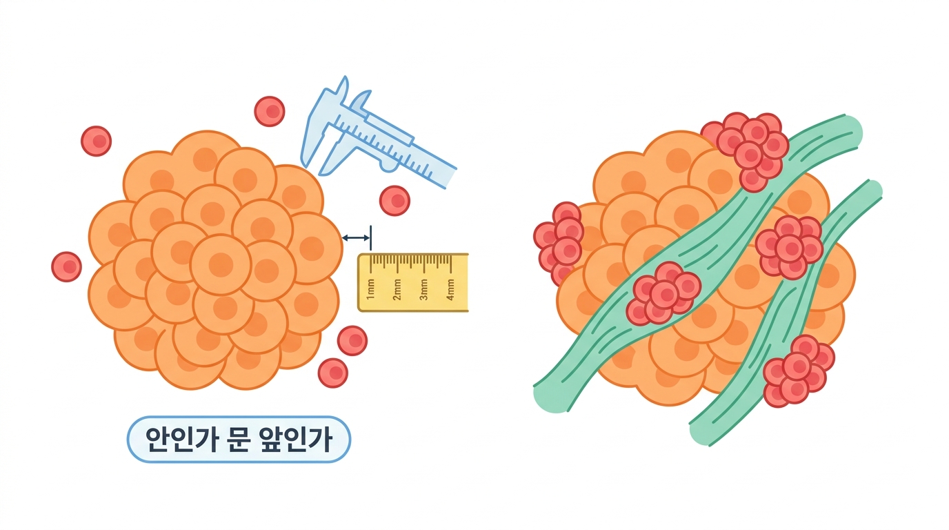 침윤 정도 재기 — 안까지 들어왔는가, 문 앞에 있는가