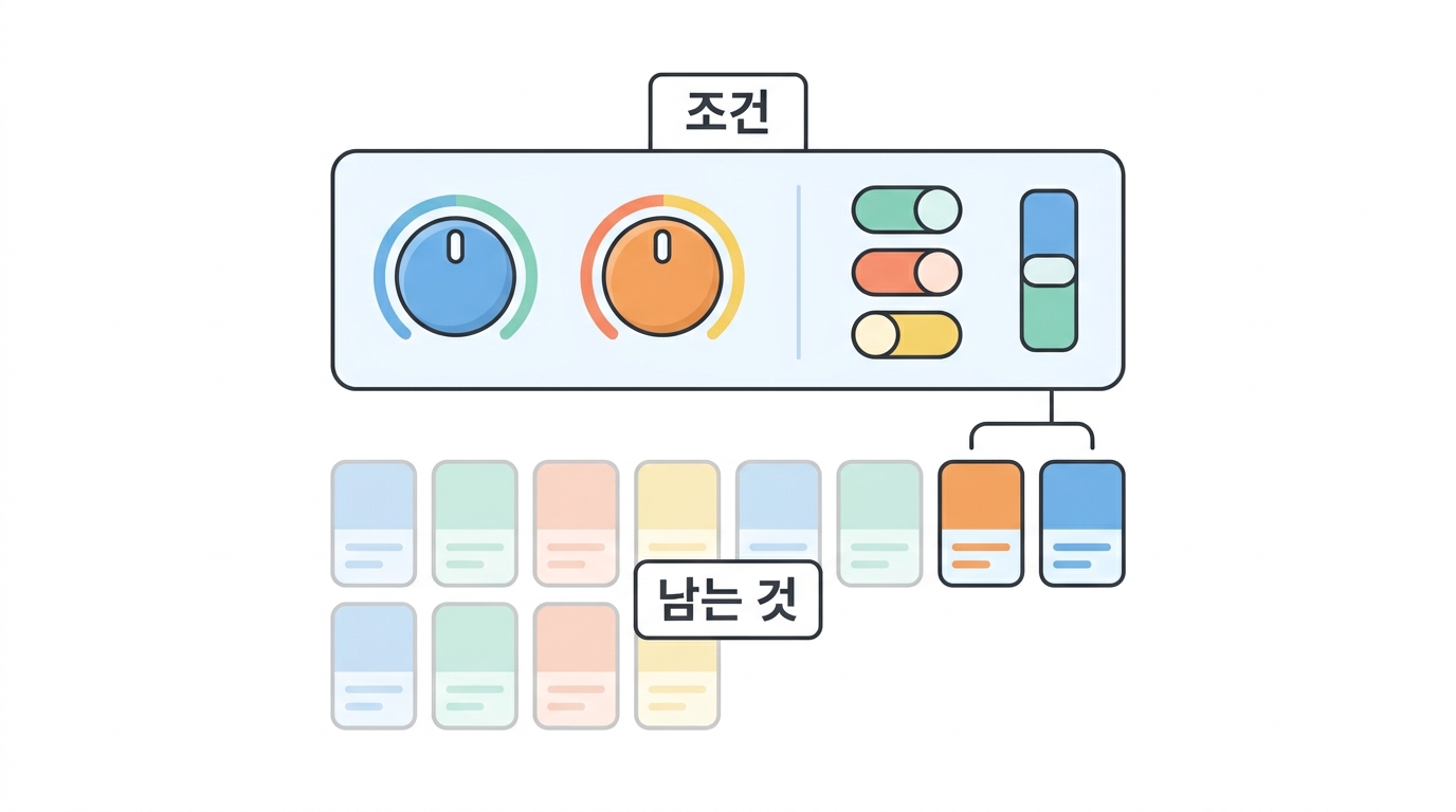 처음부터 다시 — 자료를 고르는 결정들