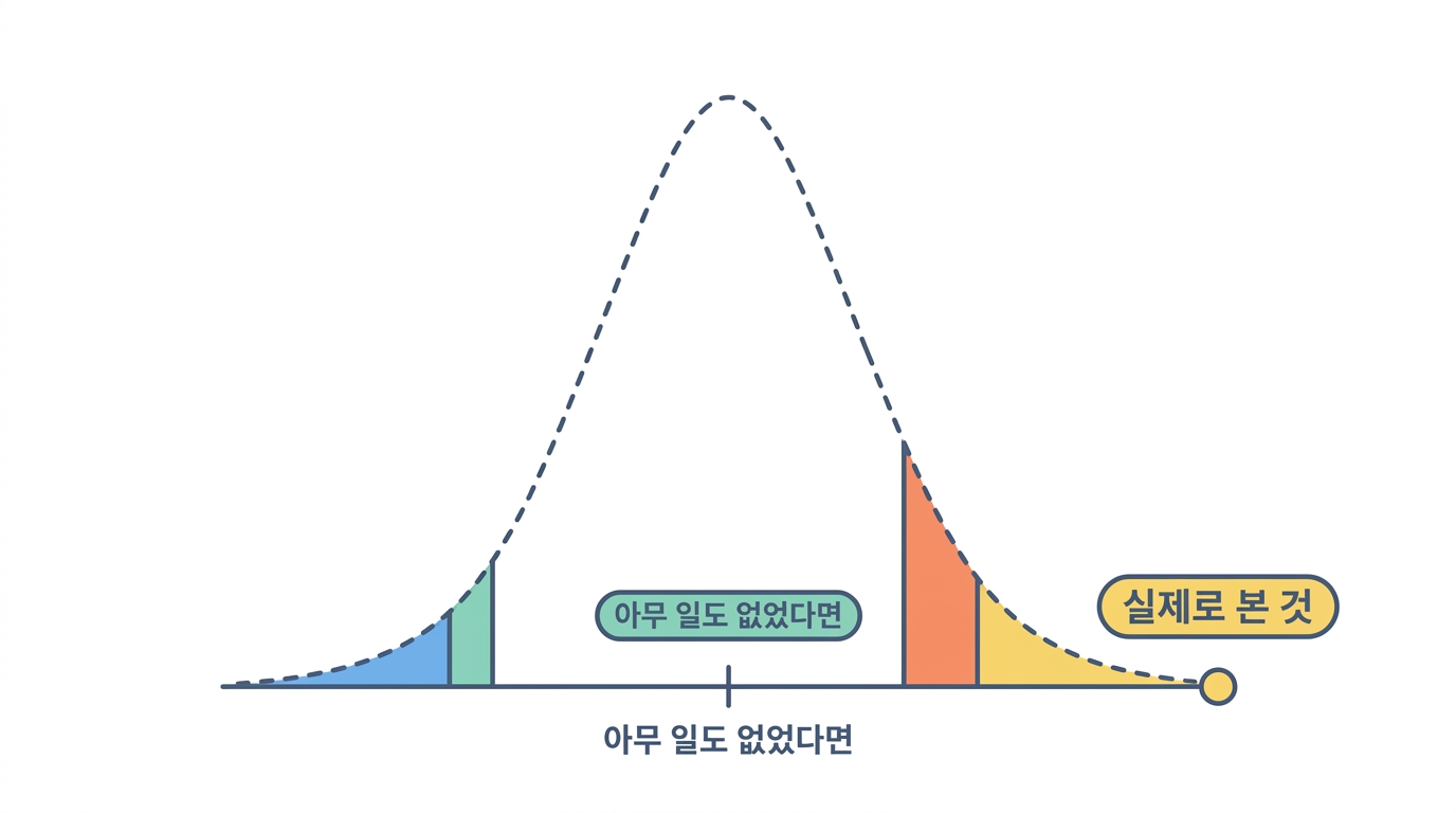 귀무분포 — 아무 일도 없었다면 어땠을까