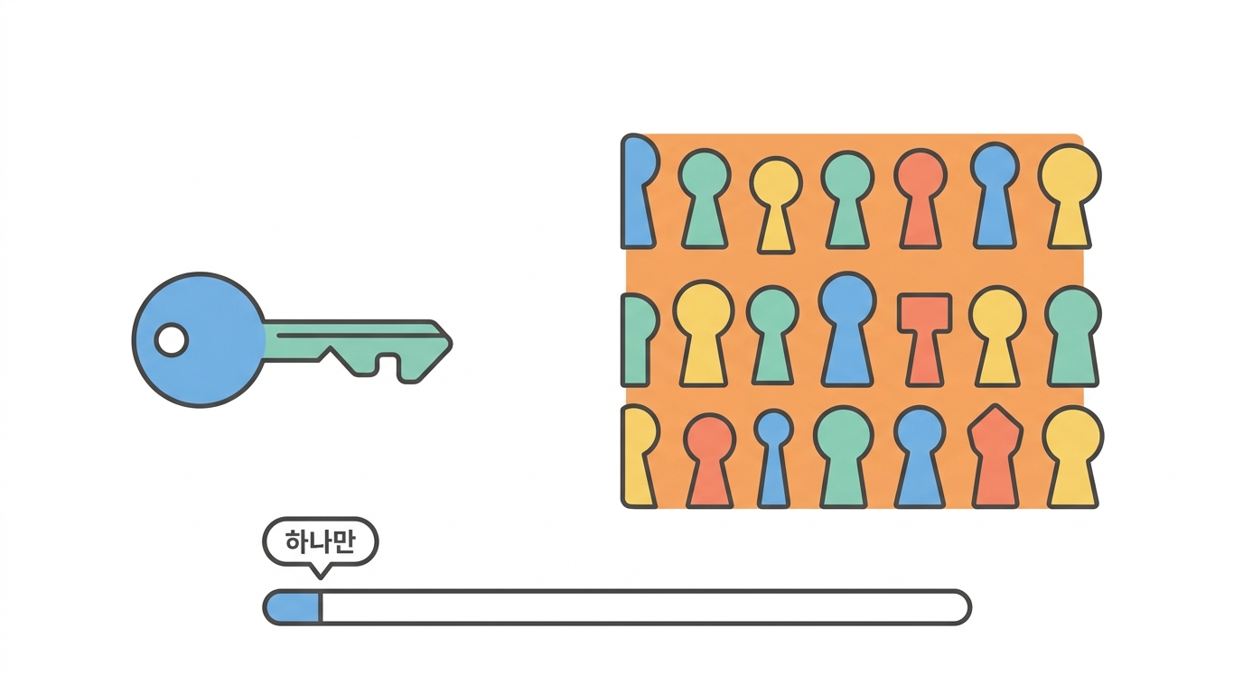 하나만 알아보는 세포 — 그런데 10⁸ 가지
