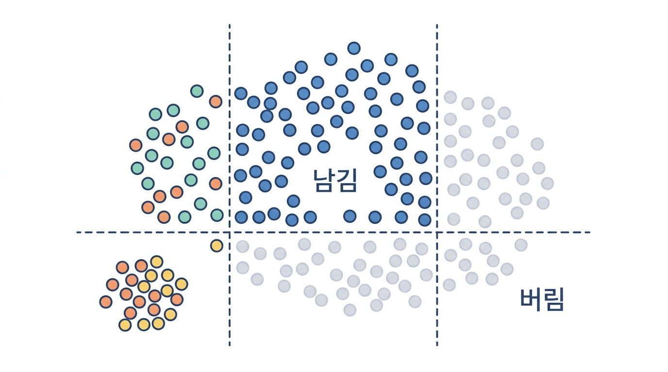품질 거르기 — 세 개의 문턱