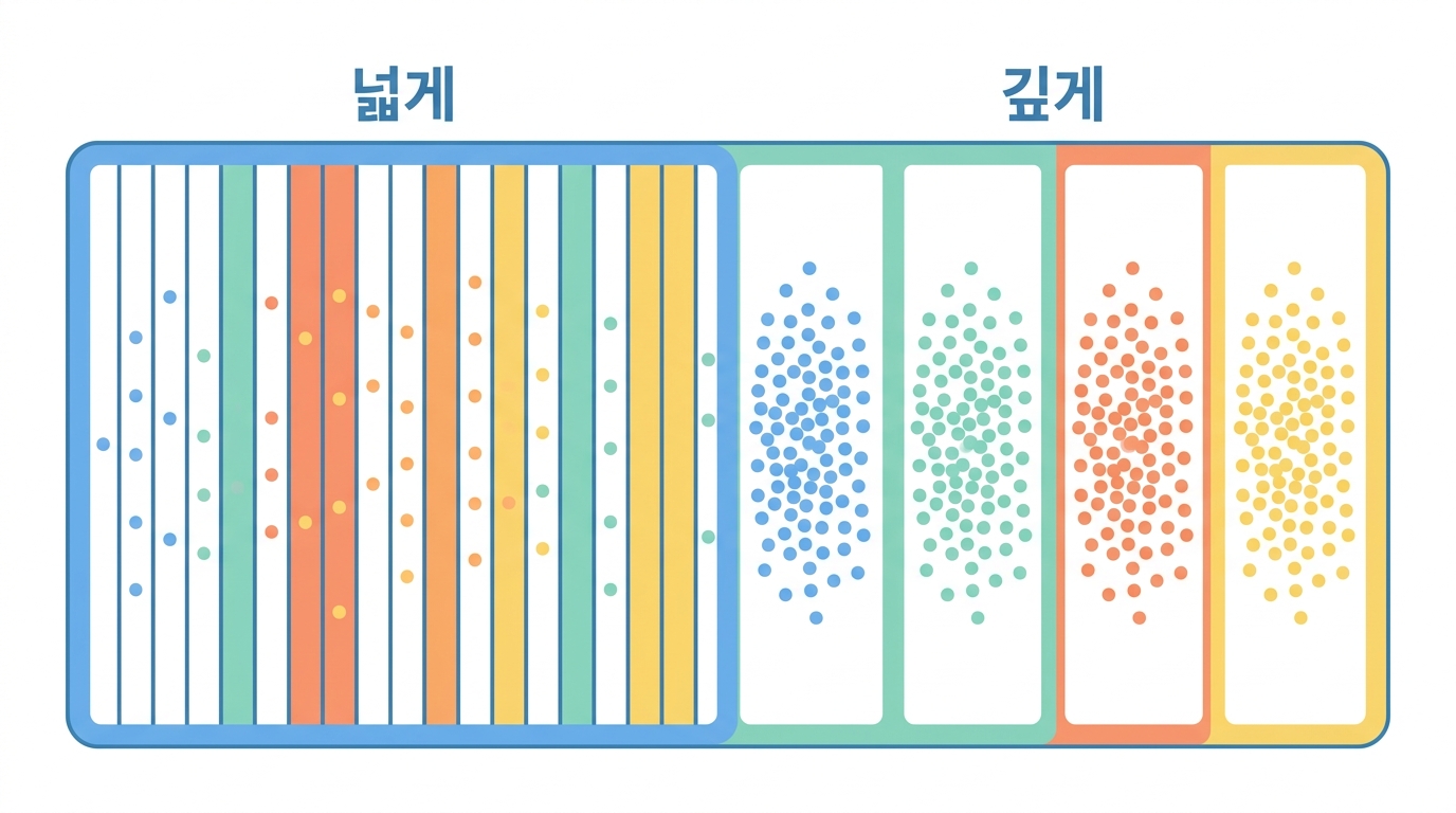 라이브러리 — 몇 개를, 몇 개씩, 얼마나 깊이