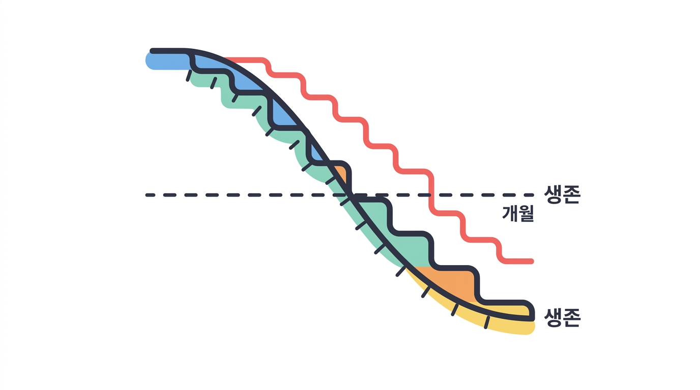 계단을 손으로 그린다 — 카플란-마이어