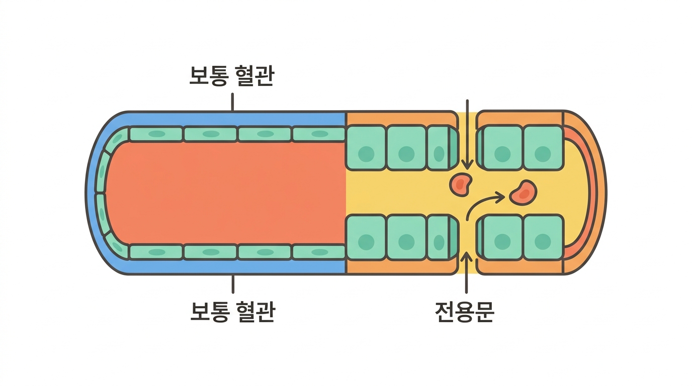 HEV — 혈액에서 림프절로 들어가는 전용문