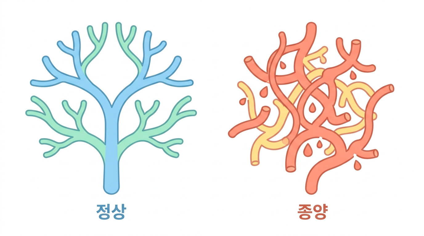 종양 혈관은 정상 혈관이 아니다