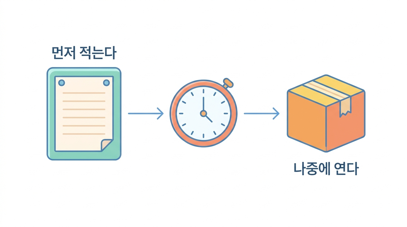 등록부 — 시작하기 전에 먼저 적는다