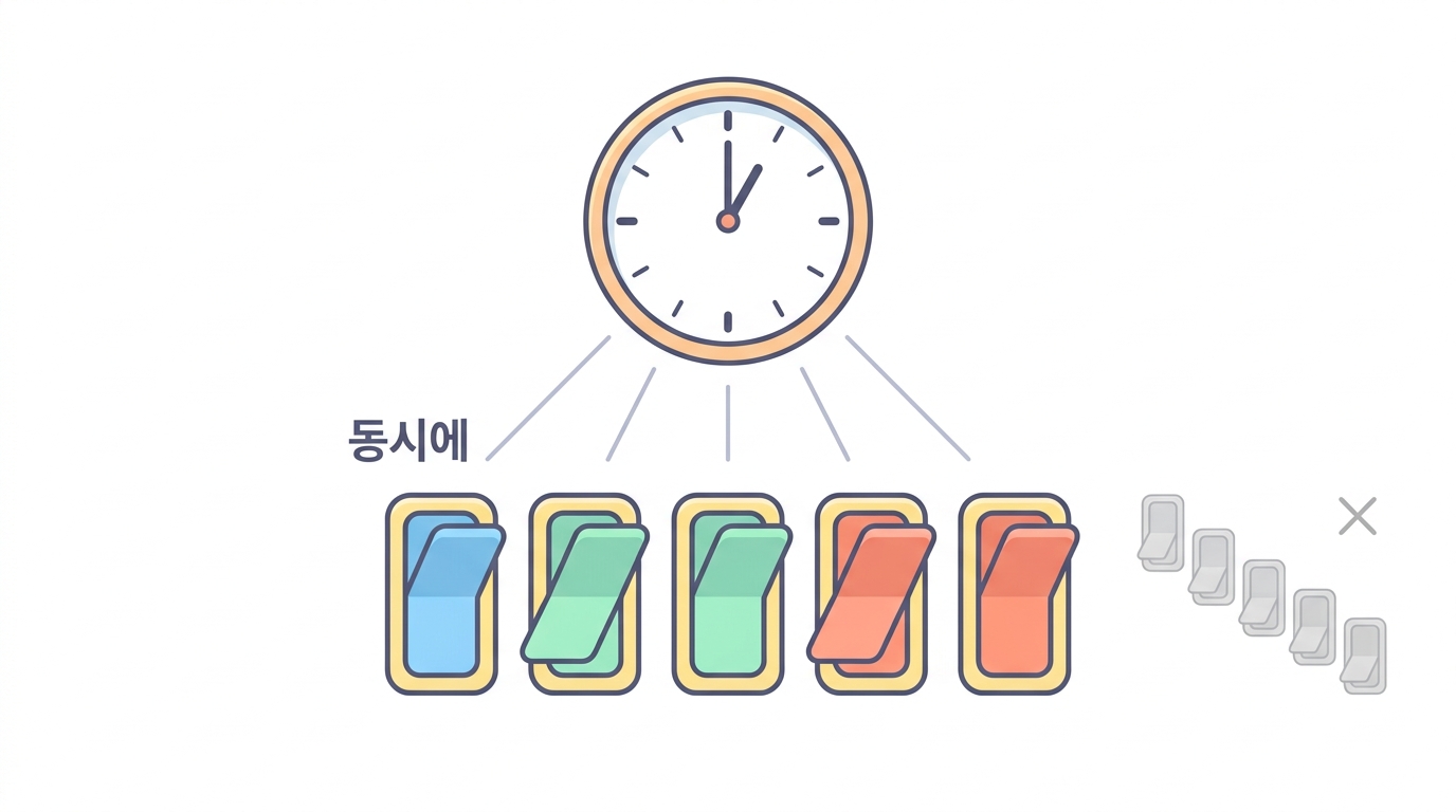 시간을 흘려보낸다 — '동시에' 갱신한다는 것