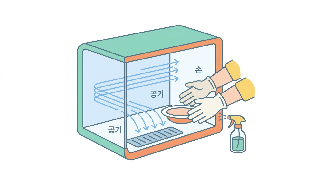 무균이라는 습관 — 손이 지나가는 길