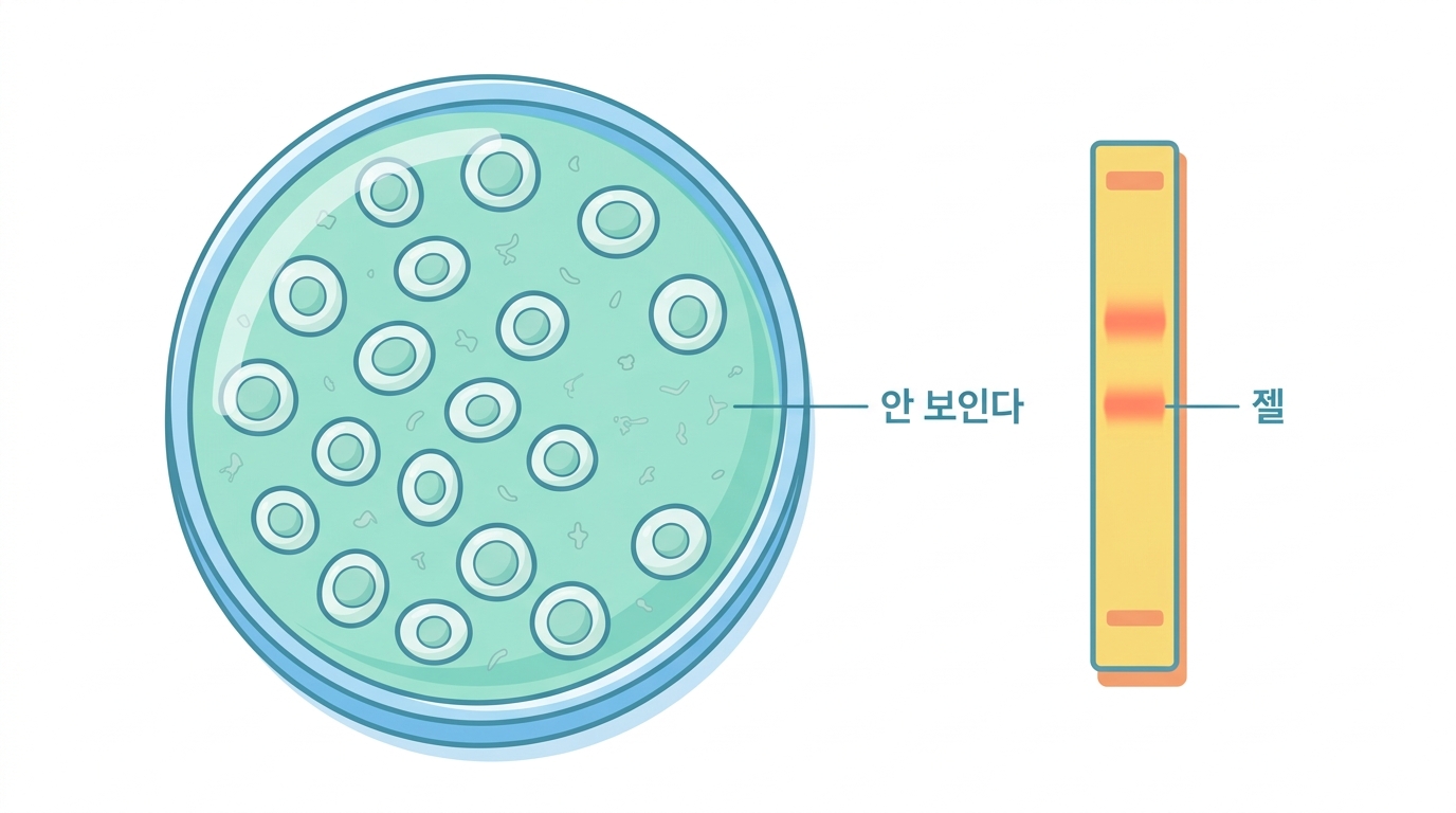 마이코플라스마 — 안 보이는데 결과를 뒤집는다